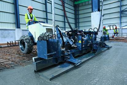 Adjust industrial concrete floors with laser screed.