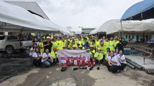 ภาพบรรยากาศกิจกรรมตรวจสุขภาพและอบรมดับเพลิงประจำปี 2568  บริษัท นัฐคอน คอปอเรชั่น จำกัด