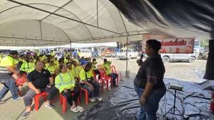 ภาพบรรยากาศกิจกรรมตรวจสุขภาพและอบรมดับเพลิงประจำปี 2568  บริษัท นัฐคอน คอปอเรชั่น จำกัด