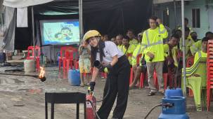 ภาพบรรยากาศกิจกรรมตรวจสุขภาพและอบรมดับเพลิงประจำปี 2568  บริษัท นัฐคอน คอปอเรชั่น จำกัด